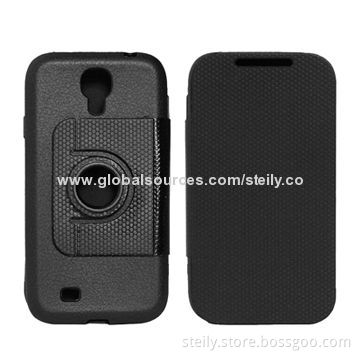 PU Leather + PC Rotation Cases for Samsung Galaxy S4 i9500, White/Black/Brown/Red Color